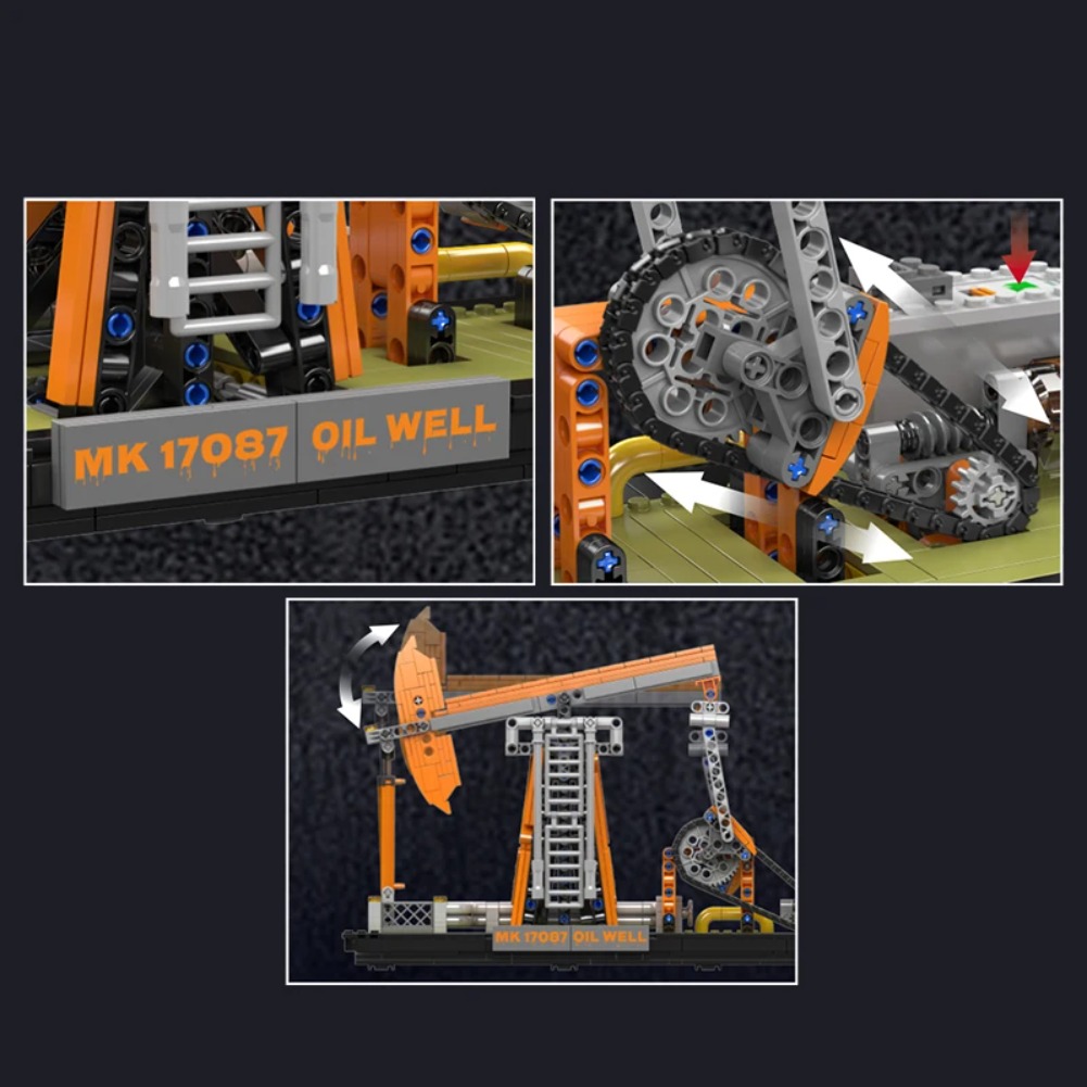 Model Kit Motor - モールドキング 840ピース 17087 オイルウェルモデル テクノロジーMOCエンジニアリング 840ピース