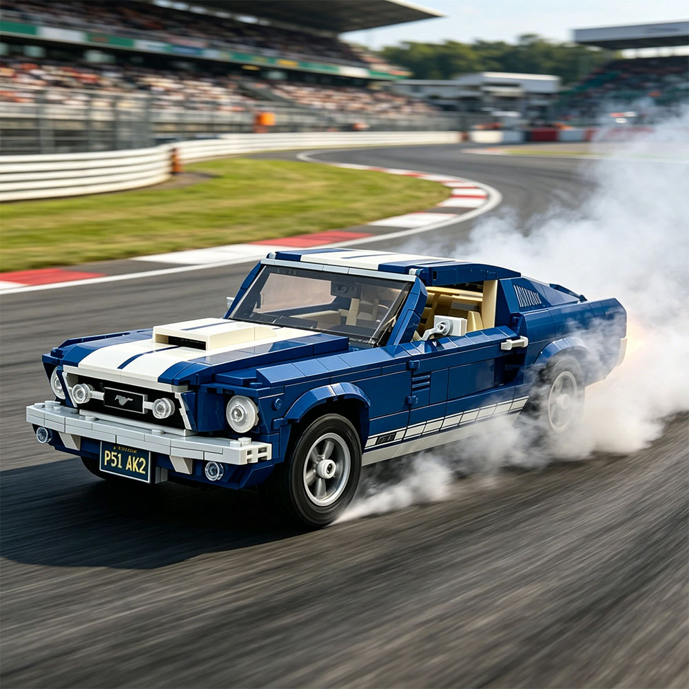 Model Kit Mustang - MOC 1471PCS マスタングスポーツレーシングカーマスタングモデルビルディングブロック男の子の誕生日フェスティバルパーティーギフト