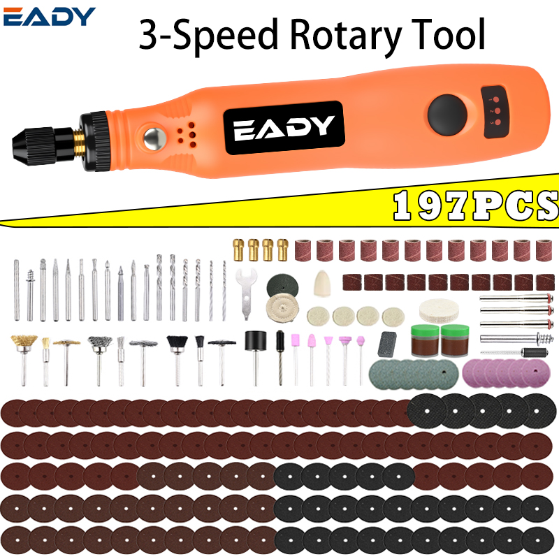 Model Kit Tools - USBコードレス回転工具キット – 金属研磨、模型製作、アクリル彫刻、木工彫刻用のミニ電動ドリル