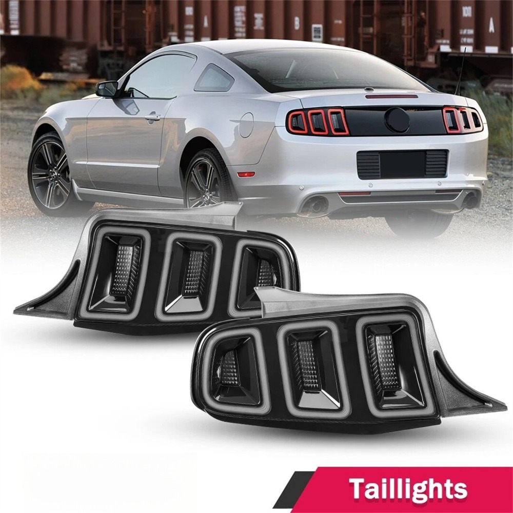 Model Kit Mustang - 2010-2014年フォードマスタング用テールライト LEDリアブレーキランプ シーケンシャルクリアレンズ