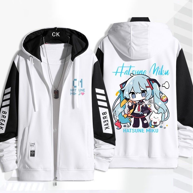 Model Kit Varnish - かわいい漫画初音ミクジャケットアニメーション周辺機器コスプレ男性と女性の四季ジャケットコートトップス衣類ギフト