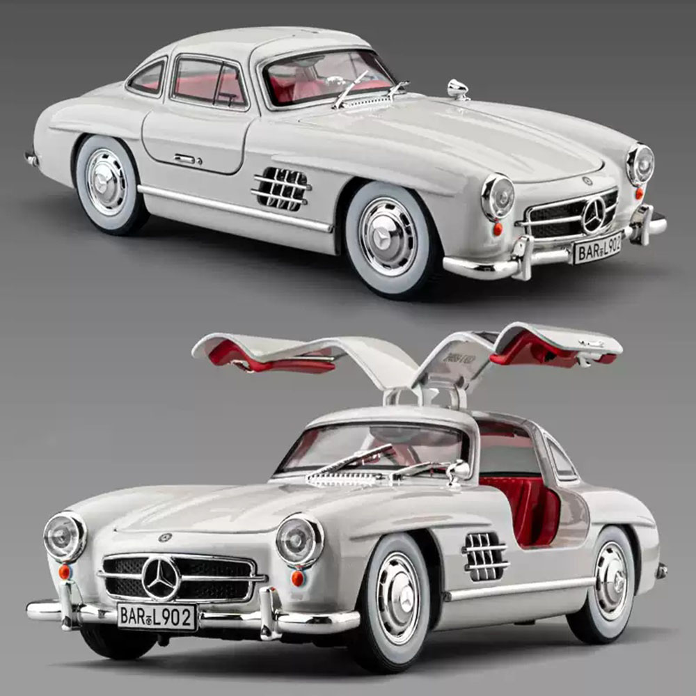 Model Kit Mustang - 1:24 300SL W140 合金モデルおもちゃダイキャストカーサウンドライトプルバックドアオープンミニチュアモデルクラシックおもちゃギフト男の子のため
