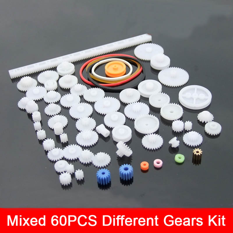 細かいabsプラスチックギアキット0.5メートル混合60ピー - Model Kit Motor のレビューと価格