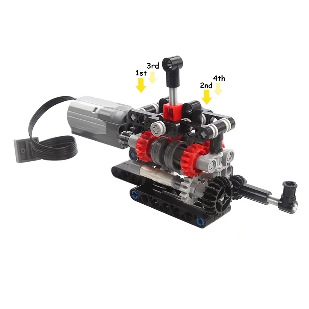 Moc-ハイテク4速ギアボックス手動トランスミッションキット - Model Kit Motor のレビューと価格