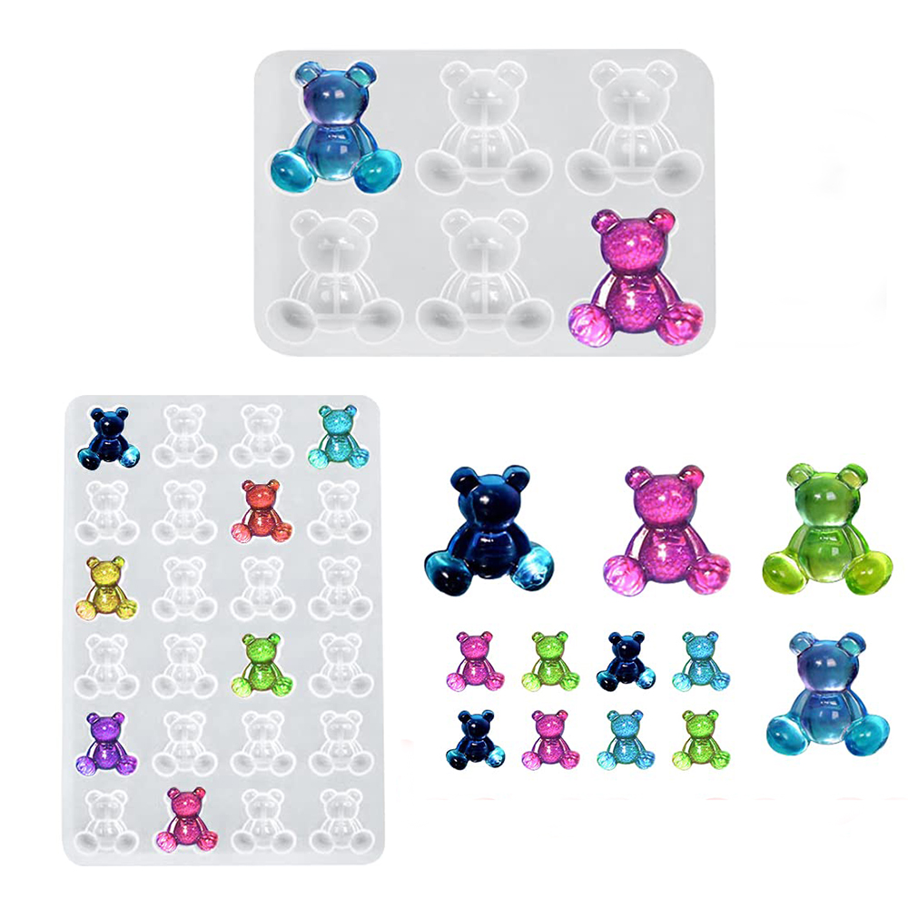 クリスタルクマ樹脂シリコーン金型小さなクマチャームエポキシ金 - Model Kit Varnish のレビューと価格